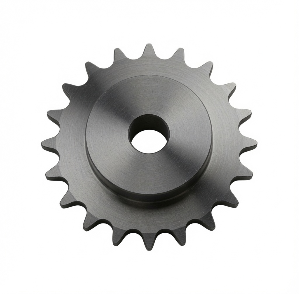 Small tooth-count sprocket showing polygon effect causing chordal action