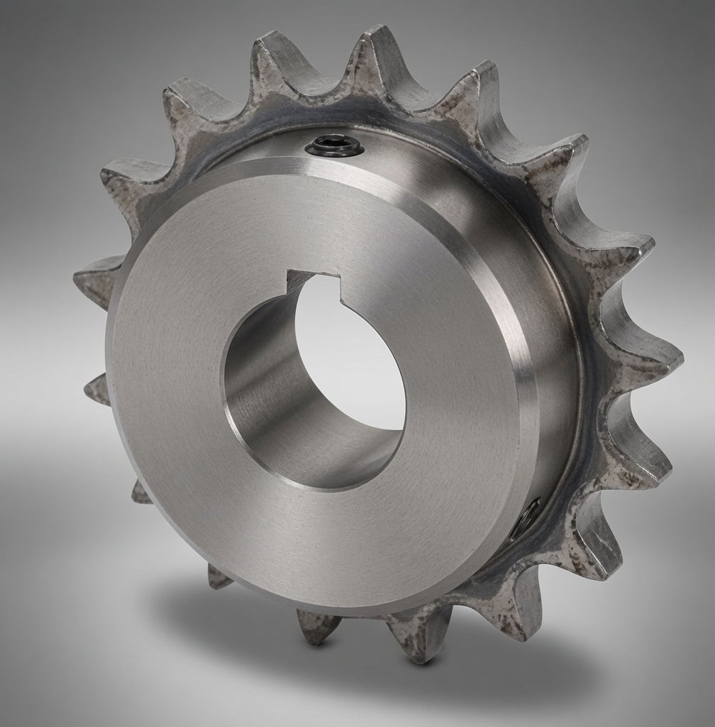 Precision chain sprocket for low-backlash conveyor positioning application