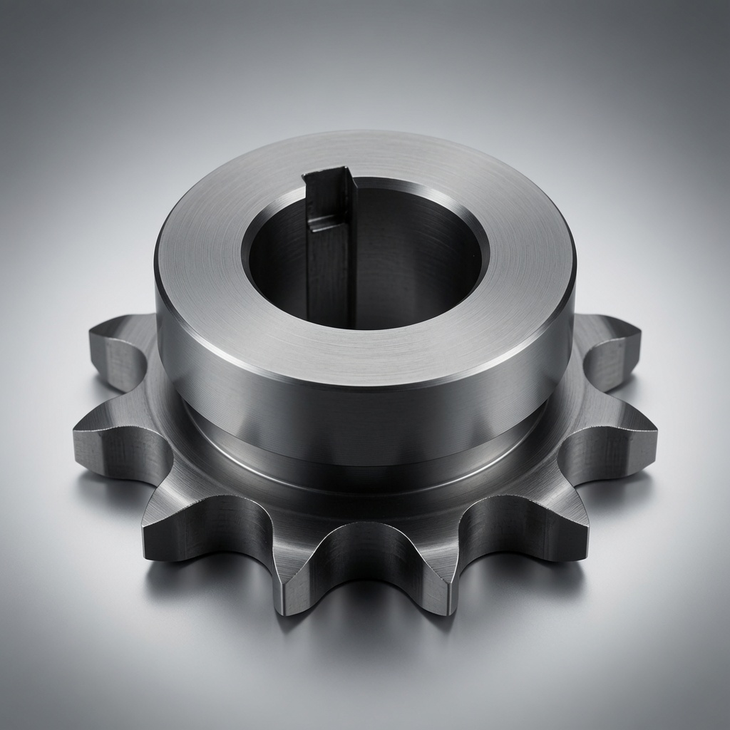 #40 stainless steel sprocket ANSI 1/2 inch hub detail