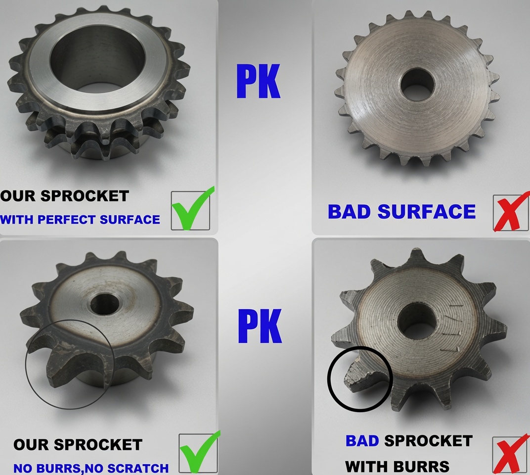Type C double-hub industrial sprocket showing symmetric hub projections on both faces